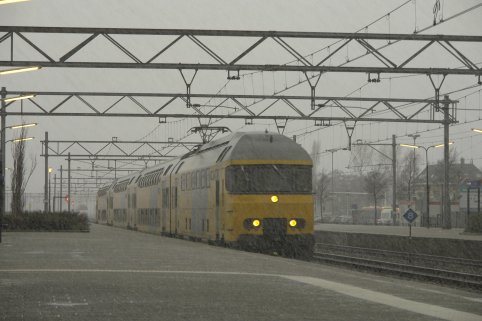 Winters sfeertje voor de trein naar Amsterdam